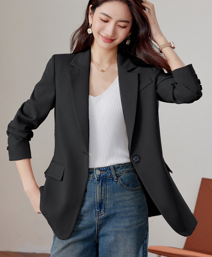 Lapel Casual business suit simple coat for women