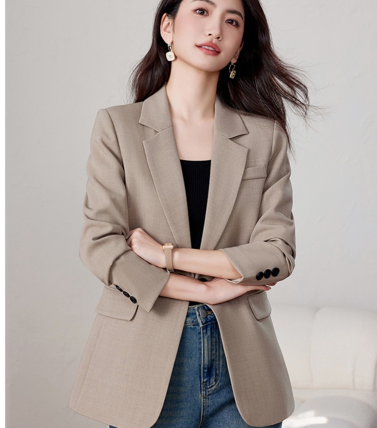 Lapel Casual business suit simple coat for women