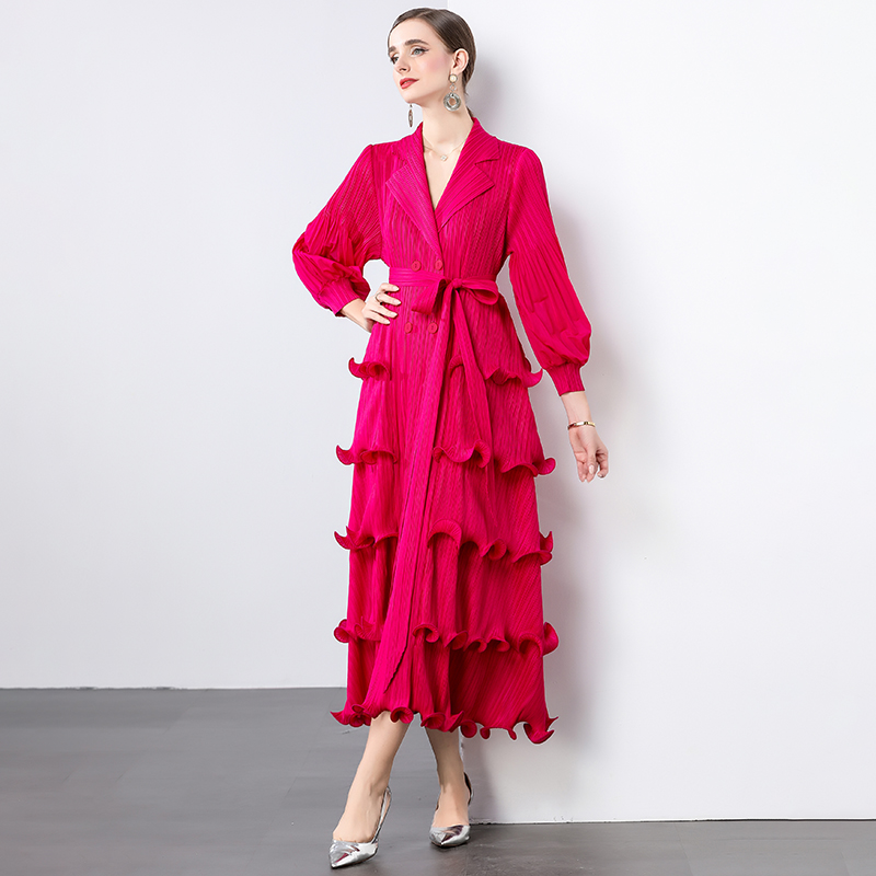 Lantern sleeve business suit dress for women