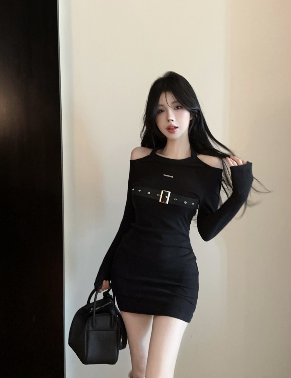 Package hip spicegirl fashion long sleeve dress for women