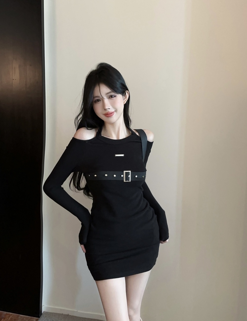 Package hip spicegirl fashion long sleeve dress for women