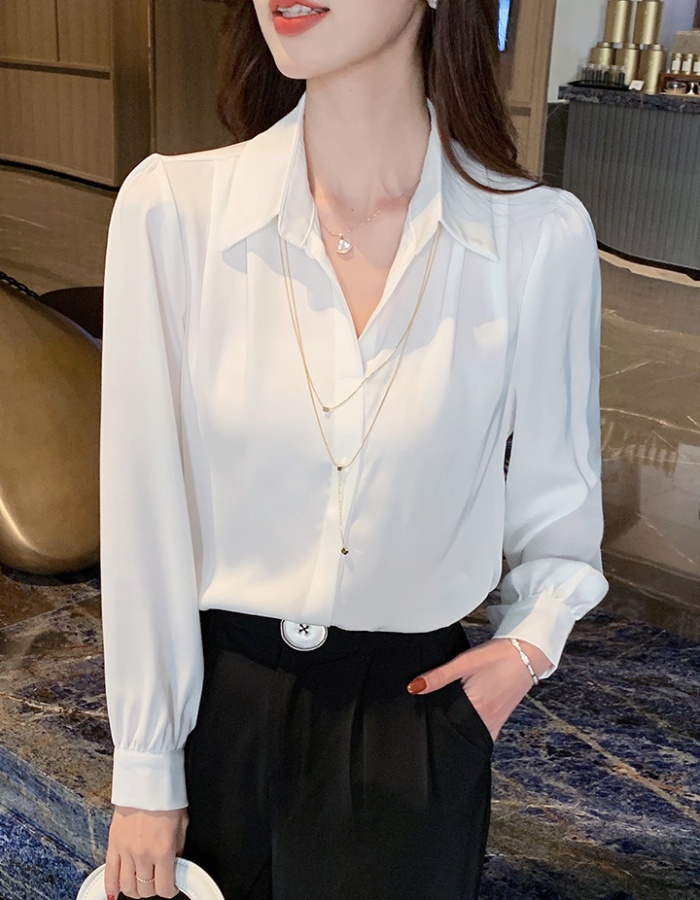 Long sleeve tops spring small shirt for women