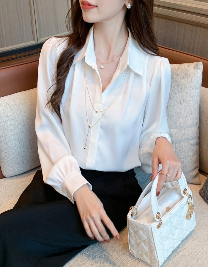 Long sleeve tops spring small shirt for women