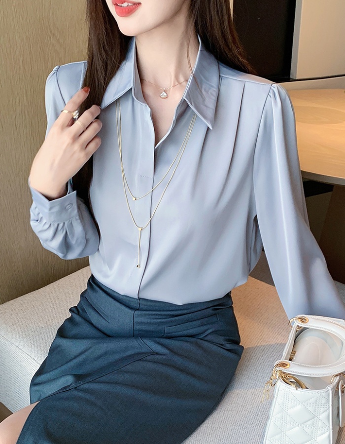 Long sleeve tops spring small shirt for women