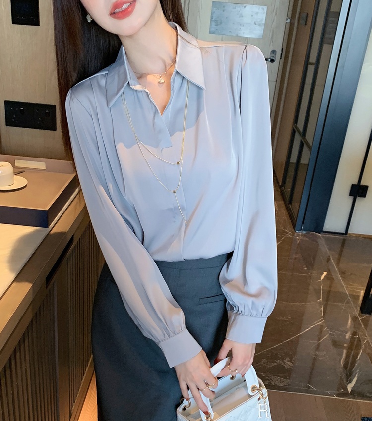 Long sleeve tops spring small shirt for women