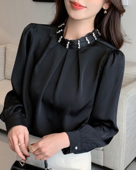 Long sleeve all-match small shirt spring tops for women