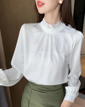 All-match spring tops long sleeve shirt for women