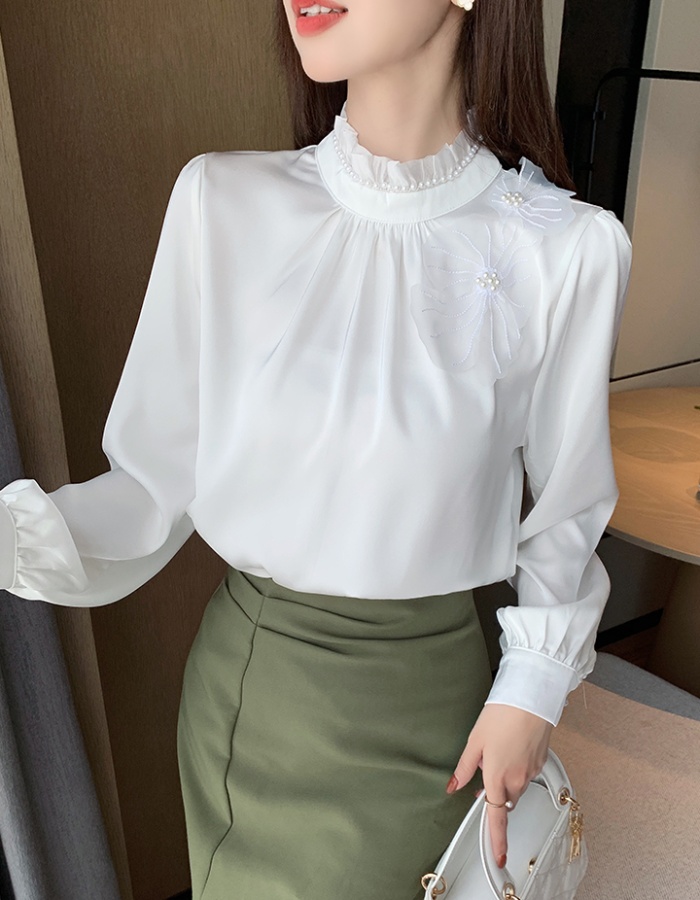 All-match spring tops long sleeve shirt for women