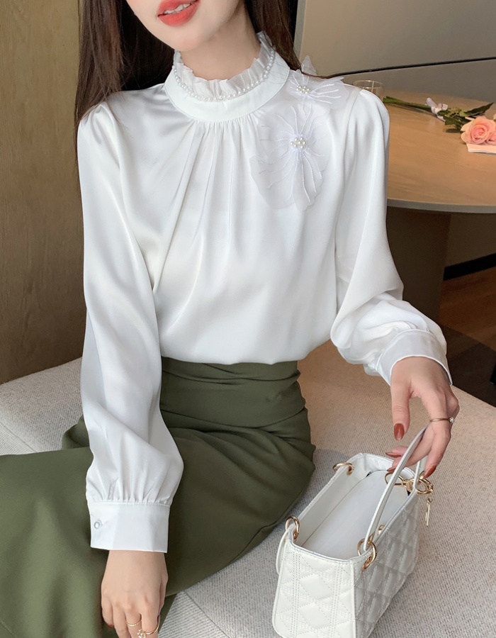 All-match spring tops long sleeve shirt for women