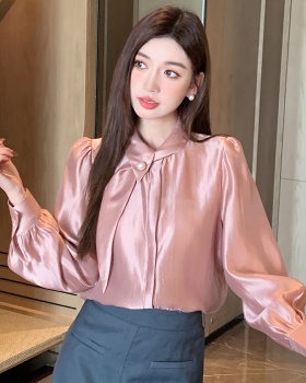 Long sleeve all-match shirt Korean style small shirt