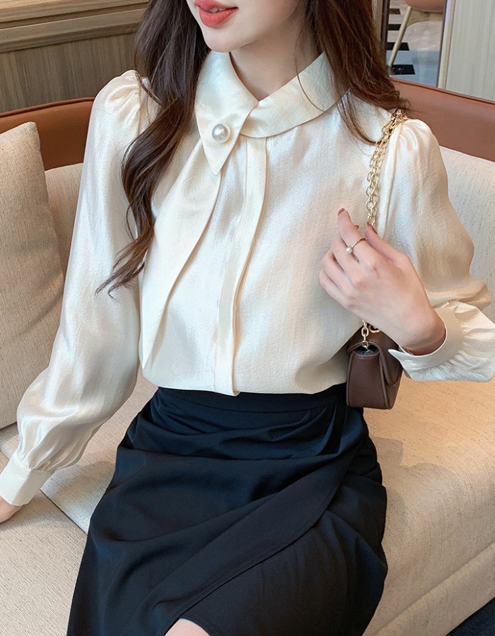 Long sleeve all-match shirt Korean style small shirt