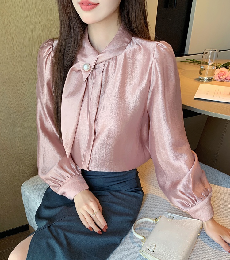 Long sleeve all-match shirt Korean style small shirt