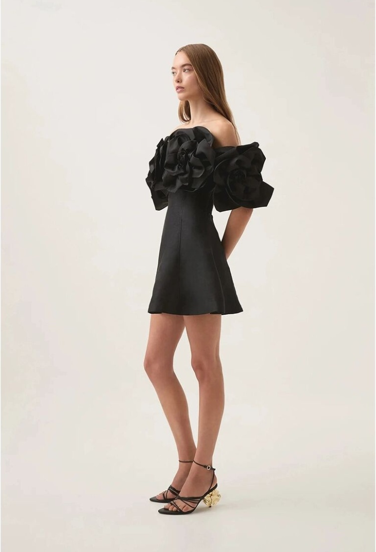 Spring and summer T-back stereoscopic dress