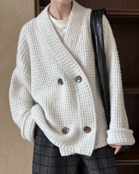 Knitted loose cardigan lazy autumn and winter coat