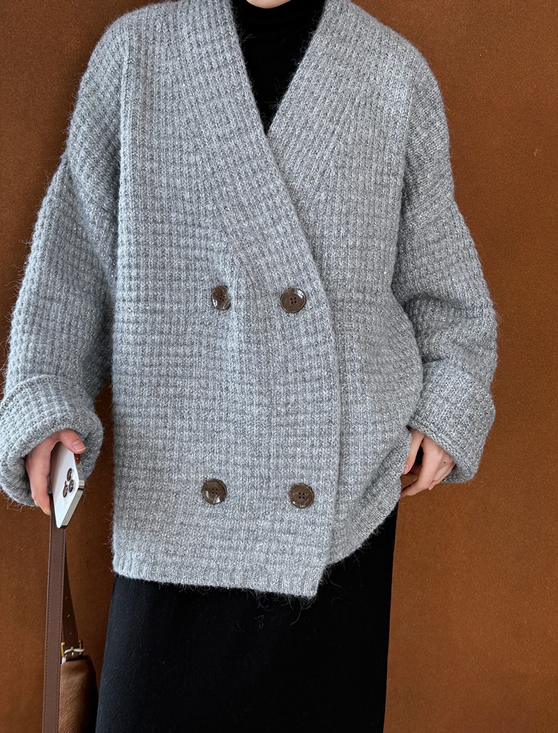 Knitted loose cardigan lazy autumn and winter coat