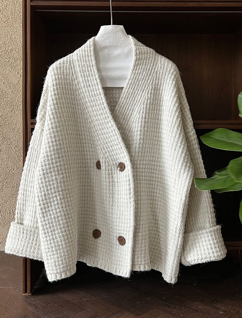 Knitted loose cardigan lazy autumn and winter coat