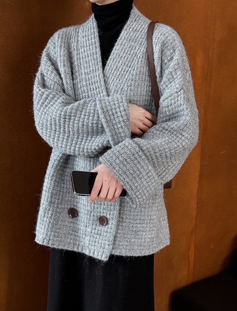 Knitted loose cardigan lazy autumn and winter coat