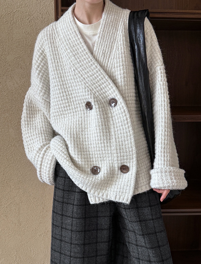 Knitted loose cardigan lazy autumn and winter coat