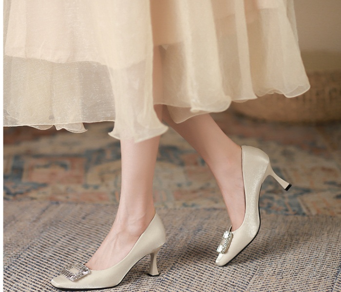 Korean style high-heeled shoes pure shoes for women