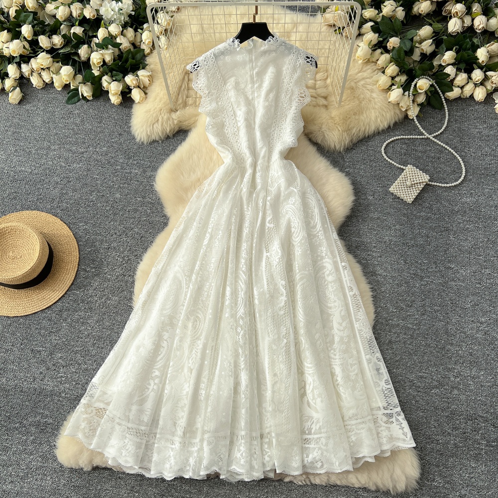 Sleeveless retro dress temperament long dress for women