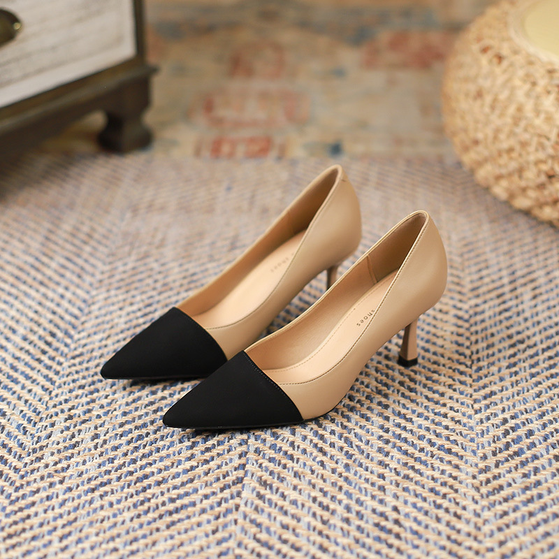 Fine-root shoes pointed high-heeled shoes for women