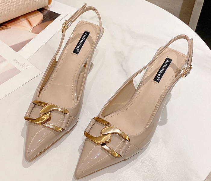 Korean style pointed sandals fine-root lady shoes