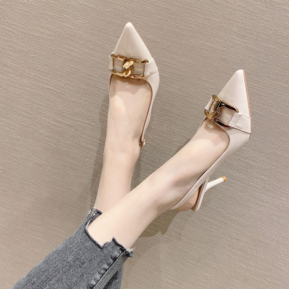 Korean style pointed sandals fine-root lady shoes