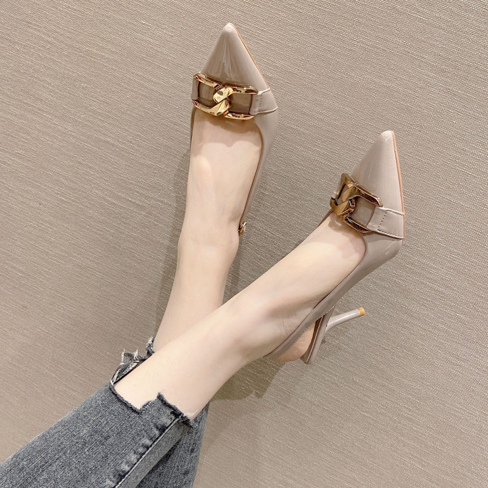 Korean style pointed sandals fine-root lady shoes