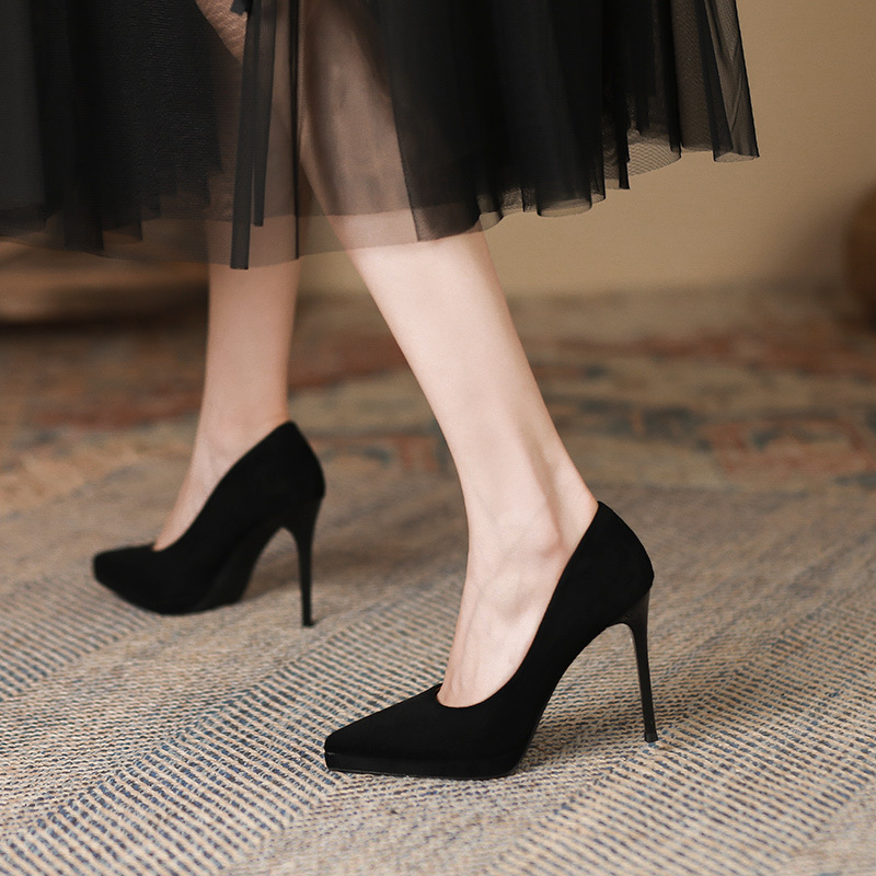 Fine-root high-heeled shoes broadcloth shoes for women