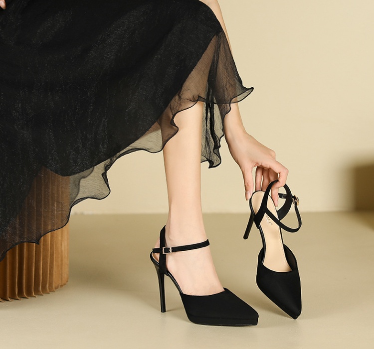 Summer high-heeled sandals pointed fine-root shoes