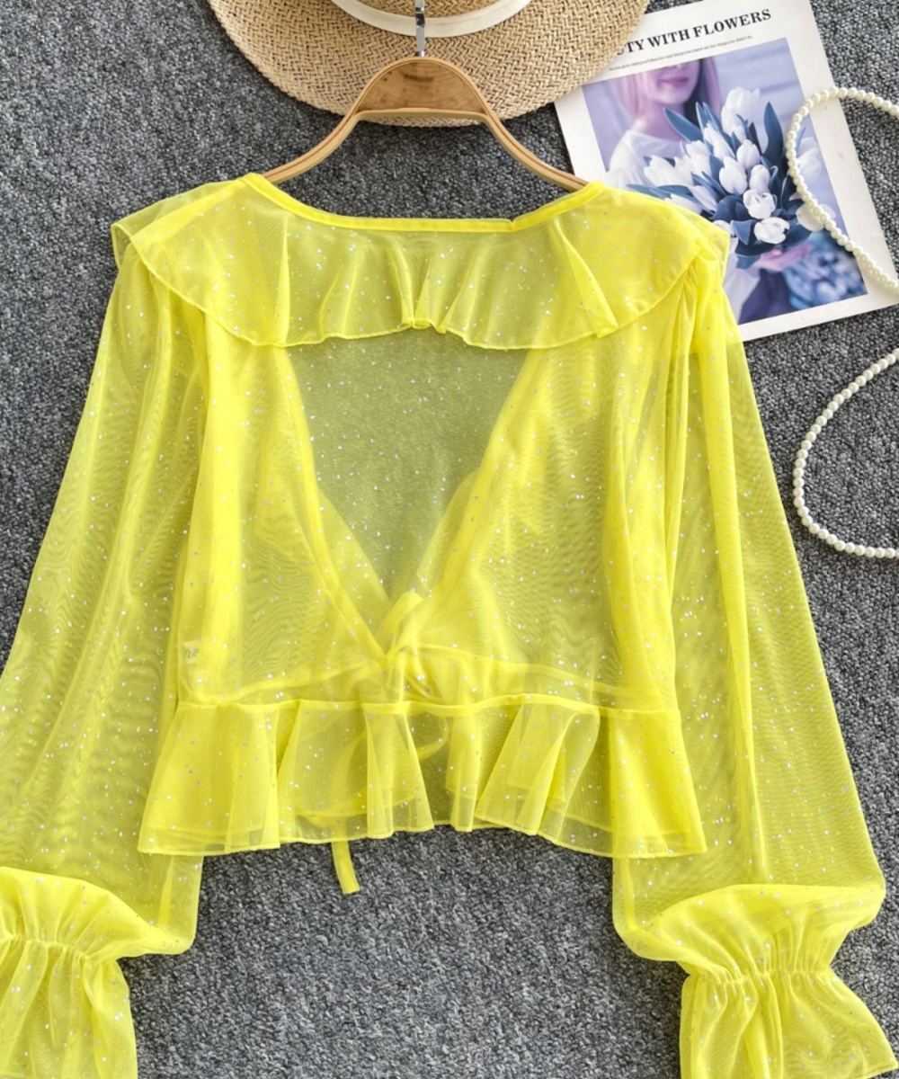 Show young shirts sunscreen chiffon shirt for women