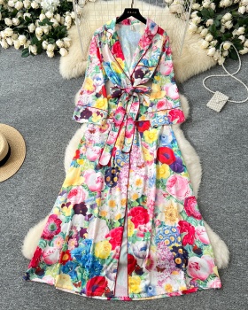 Light luxury printing business suit beautiful dress for women