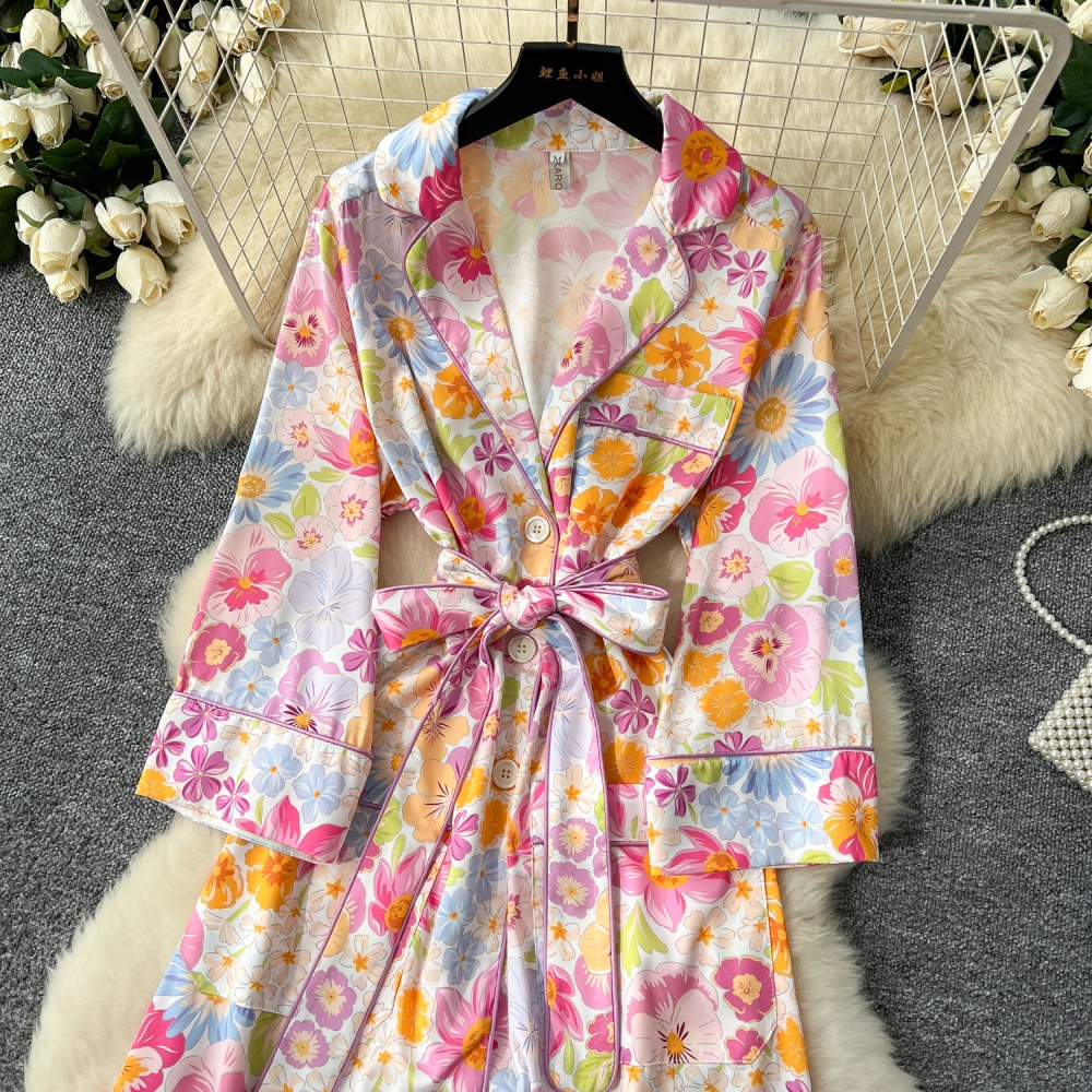 Light luxury printing business suit beautiful dress for women