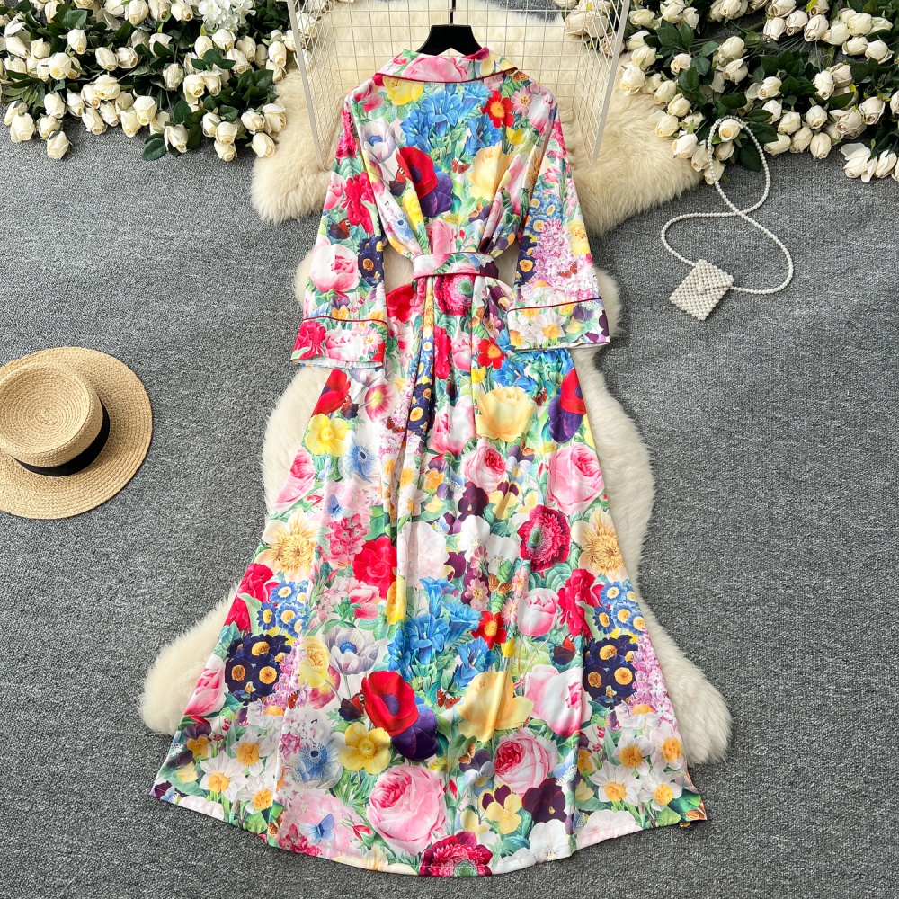 Light luxury printing business suit beautiful dress for women