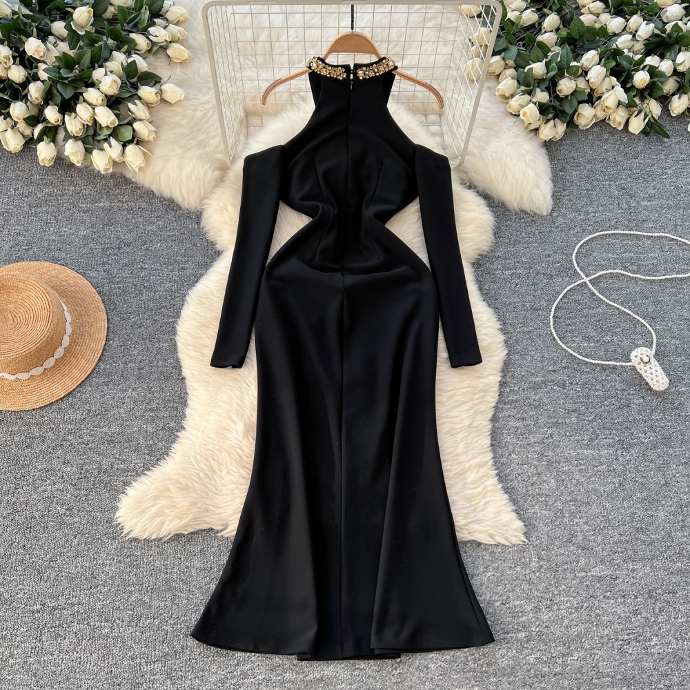 Black light luxury formal dress ladies long dress for women