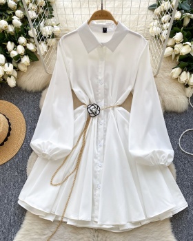 Western style long sleeve dress show young shirt for women