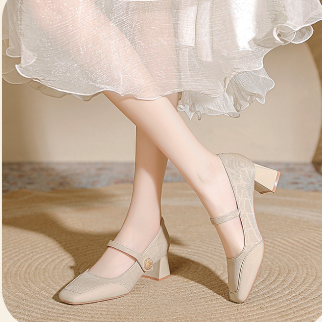 France style high-heeled shoes red wedding shoes for women