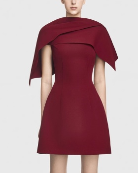 Asymmetry dress autumn formal dress for women