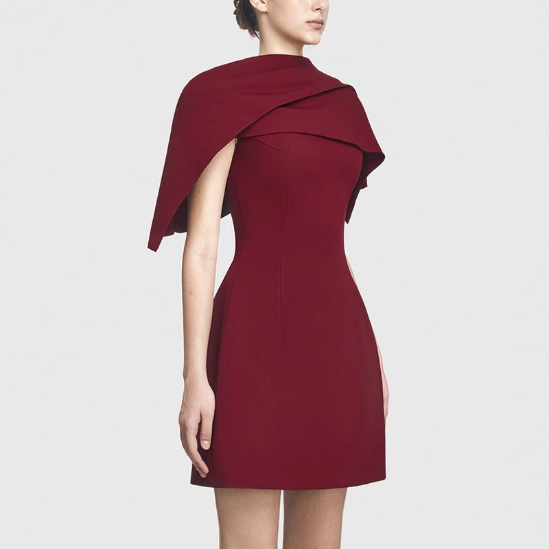 Asymmetry dress autumn formal dress for women