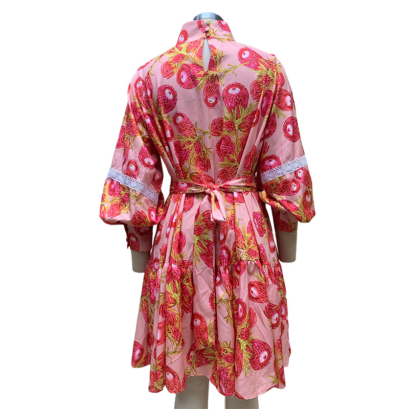 Printing fashion shirt temperament dress for women