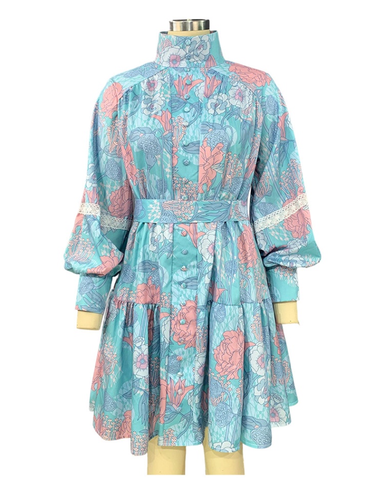 Printing fashion shirt temperament dress for women