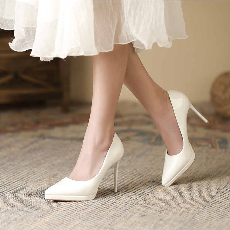 Temperament high-heeled shoes low shoes for women