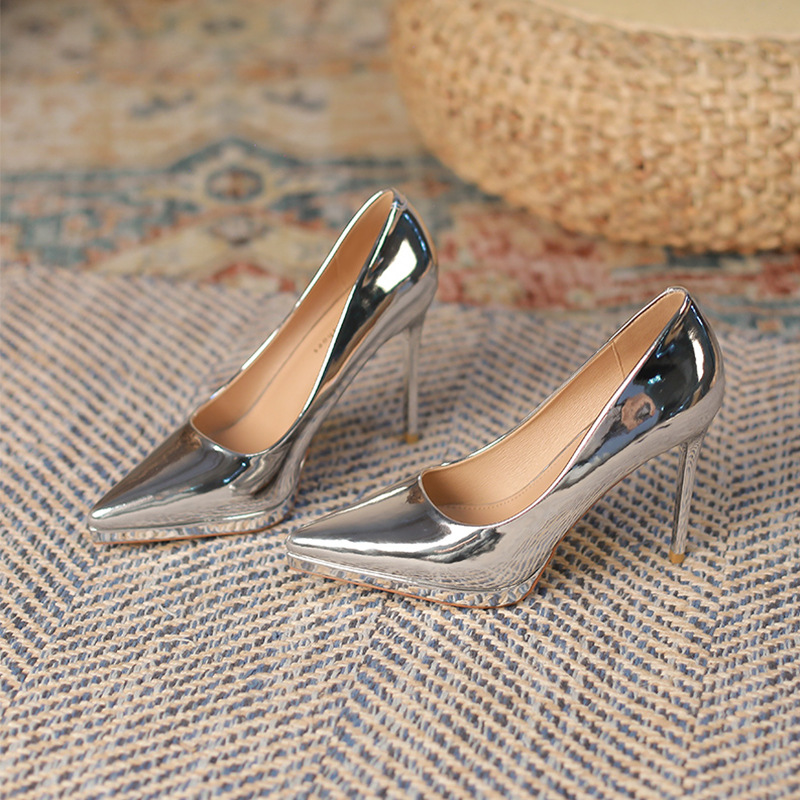 Temperament high-heeled shoes low shoes for women