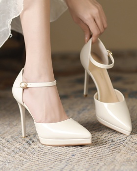 Pointed sandals high-heeled platform for women