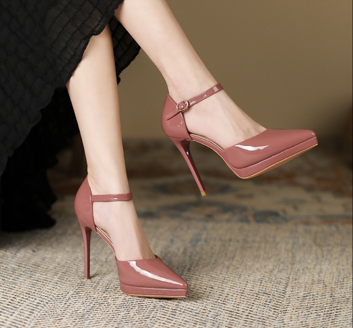 Pointed sandals high-heeled platform for women