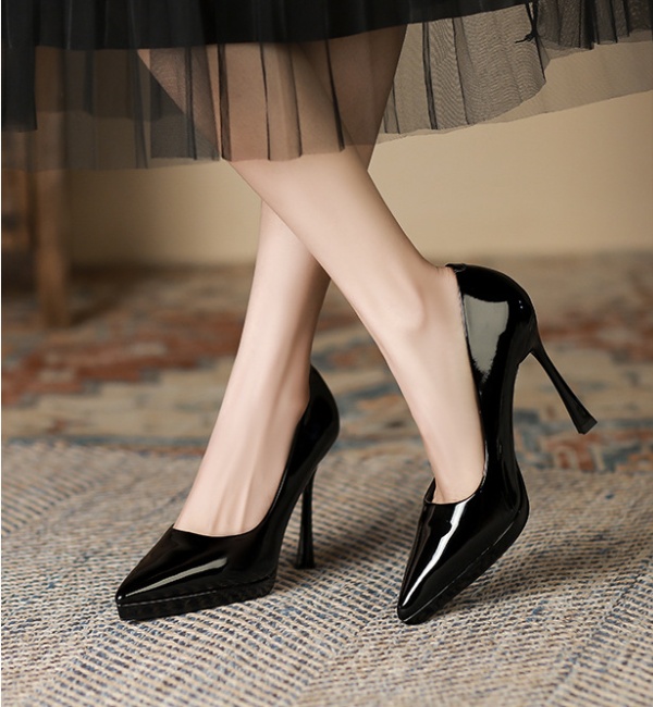 Pointed high-heeled shoes platform for women