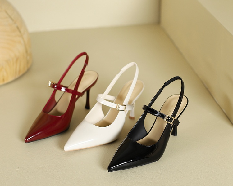 Pointed low sandals temperament high-heeled shoes for women