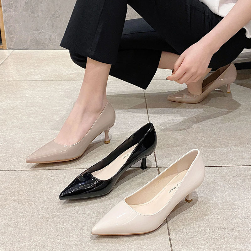 Pointed shoes fine-root high-heeled shoes