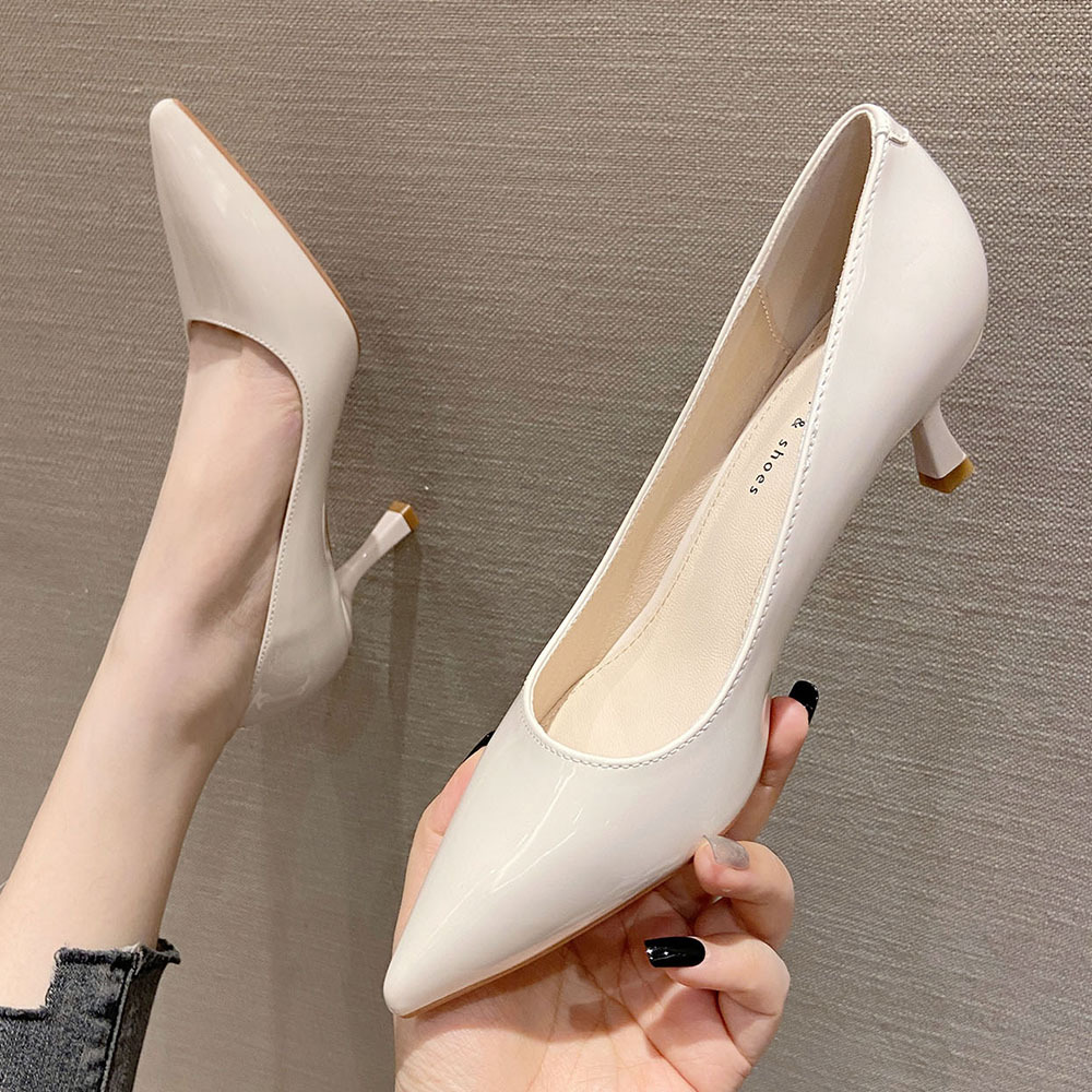 Pointed shoes fine-root high-heeled shoes