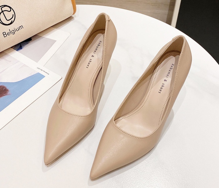 Pure fine-root high-heeled shoes pointed lady shoes for women